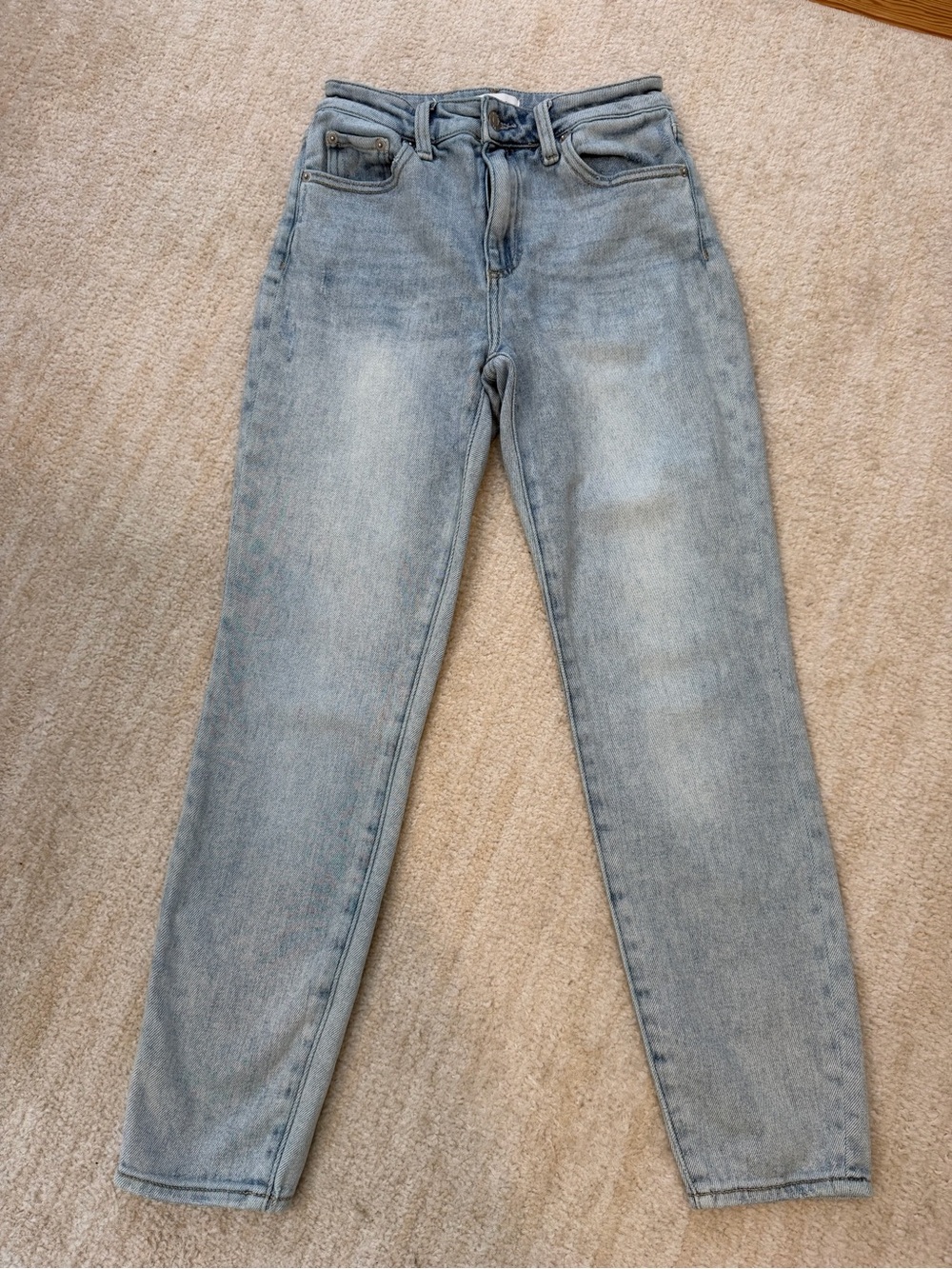 pistola High-Rise Straight Leg Jeans in Light Blue Wash